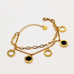 Bracelet Romain Luxe Chaîne Double