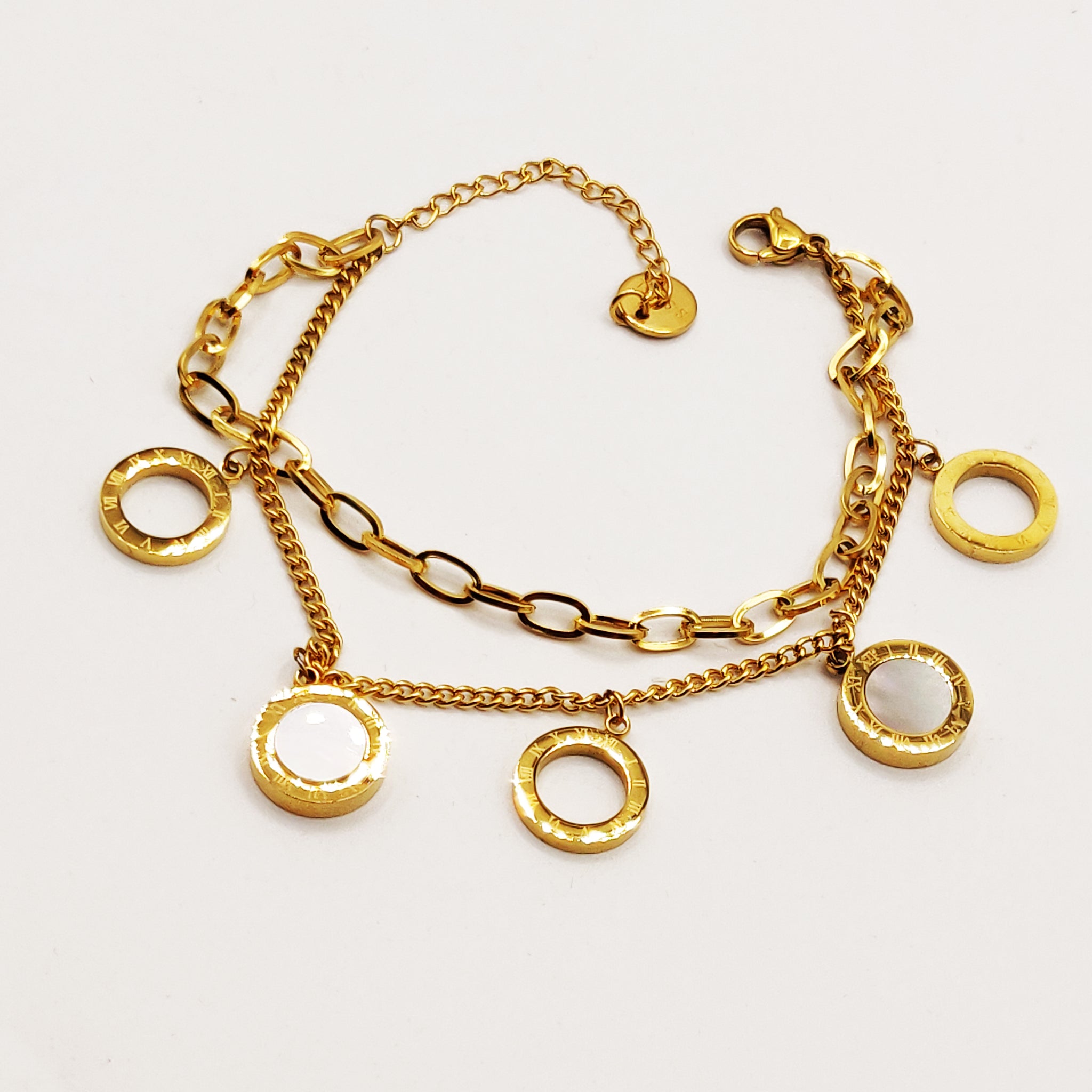 Bracelet Romain Luxe Chaîne Double