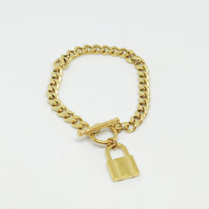 Bracelet Rond Barré et Cadenas
