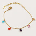 Bracelet Simple Cristaux Multicolores