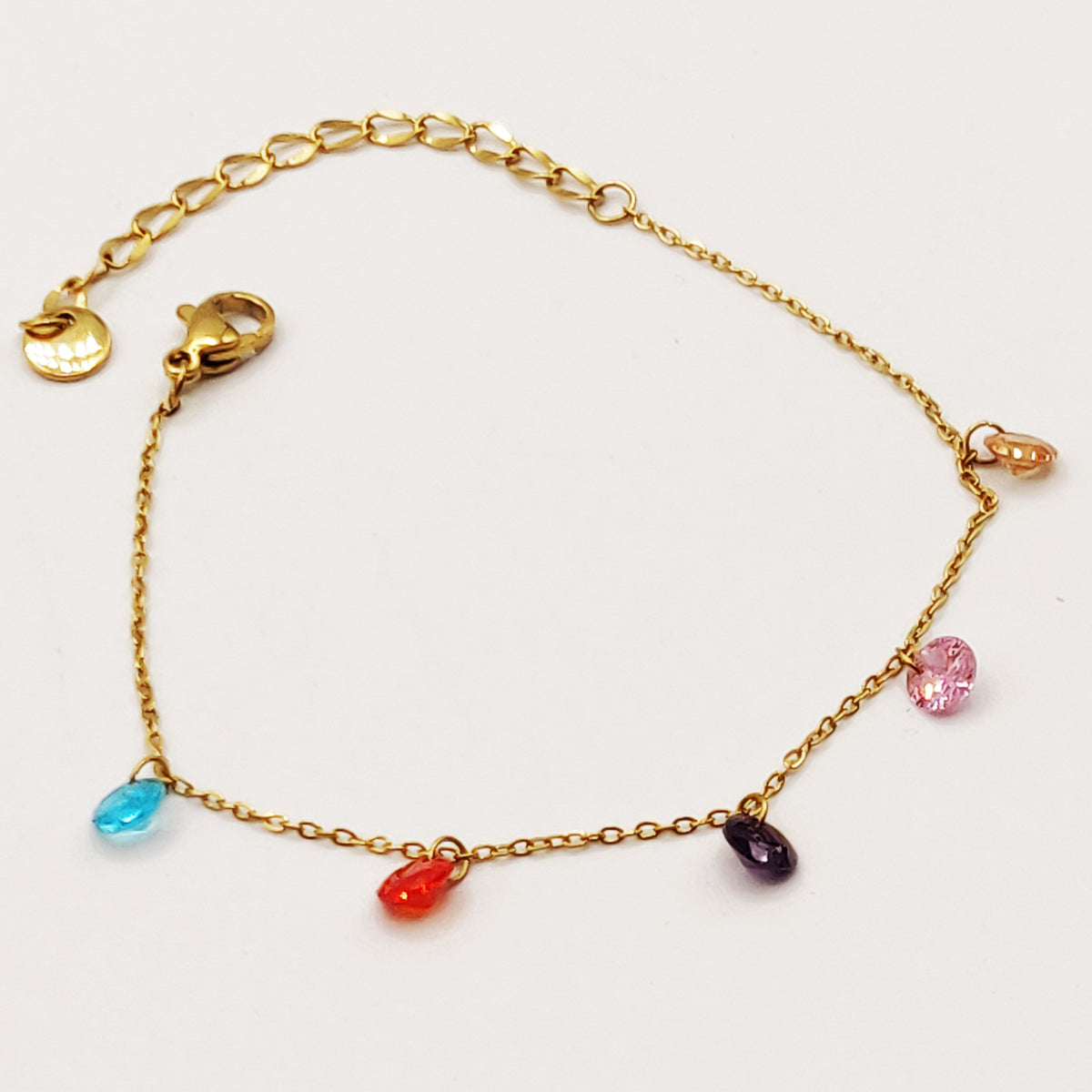 Bracelet Simple Cristaux Multicolores