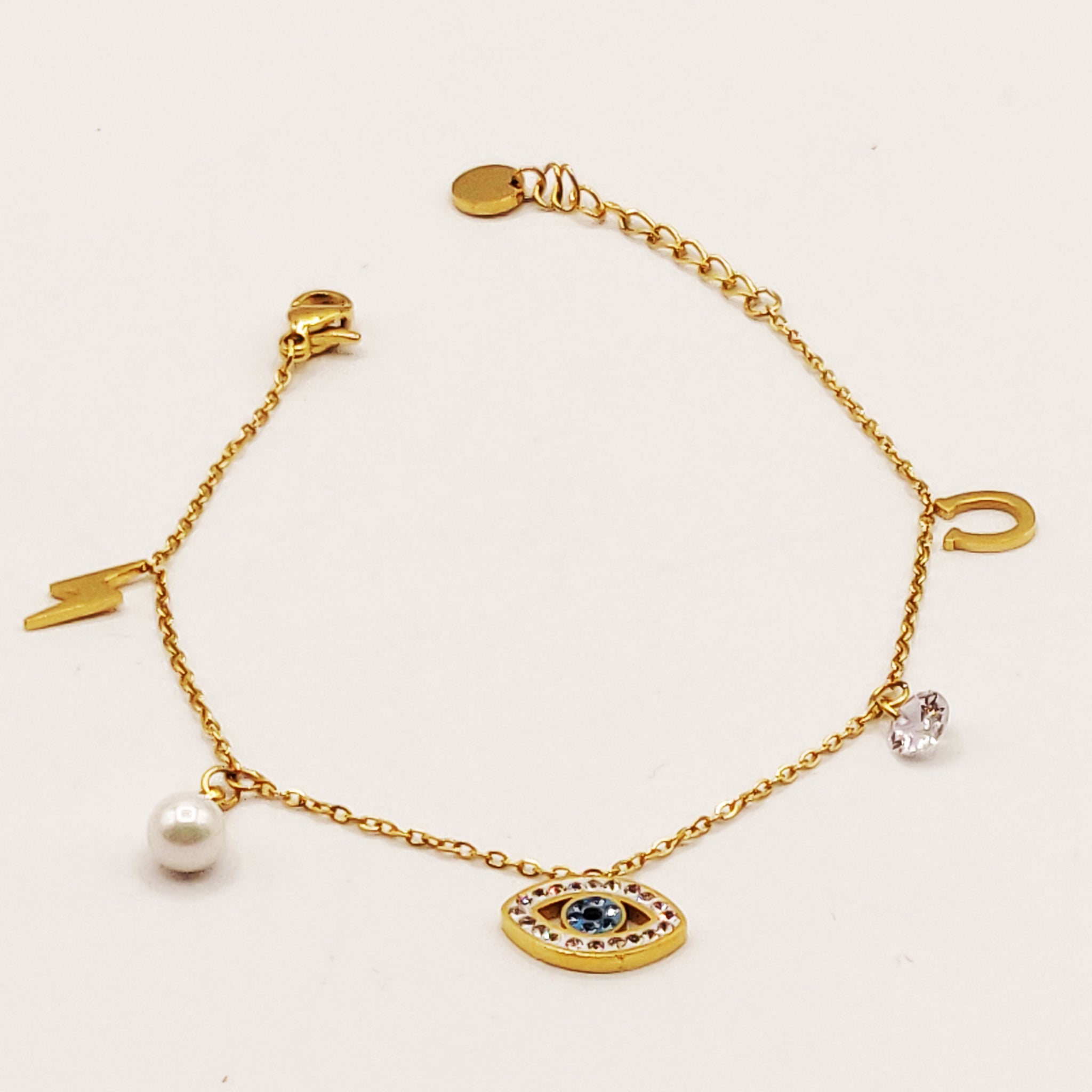 Bracelet Simple Oeil Multi Pendentifs