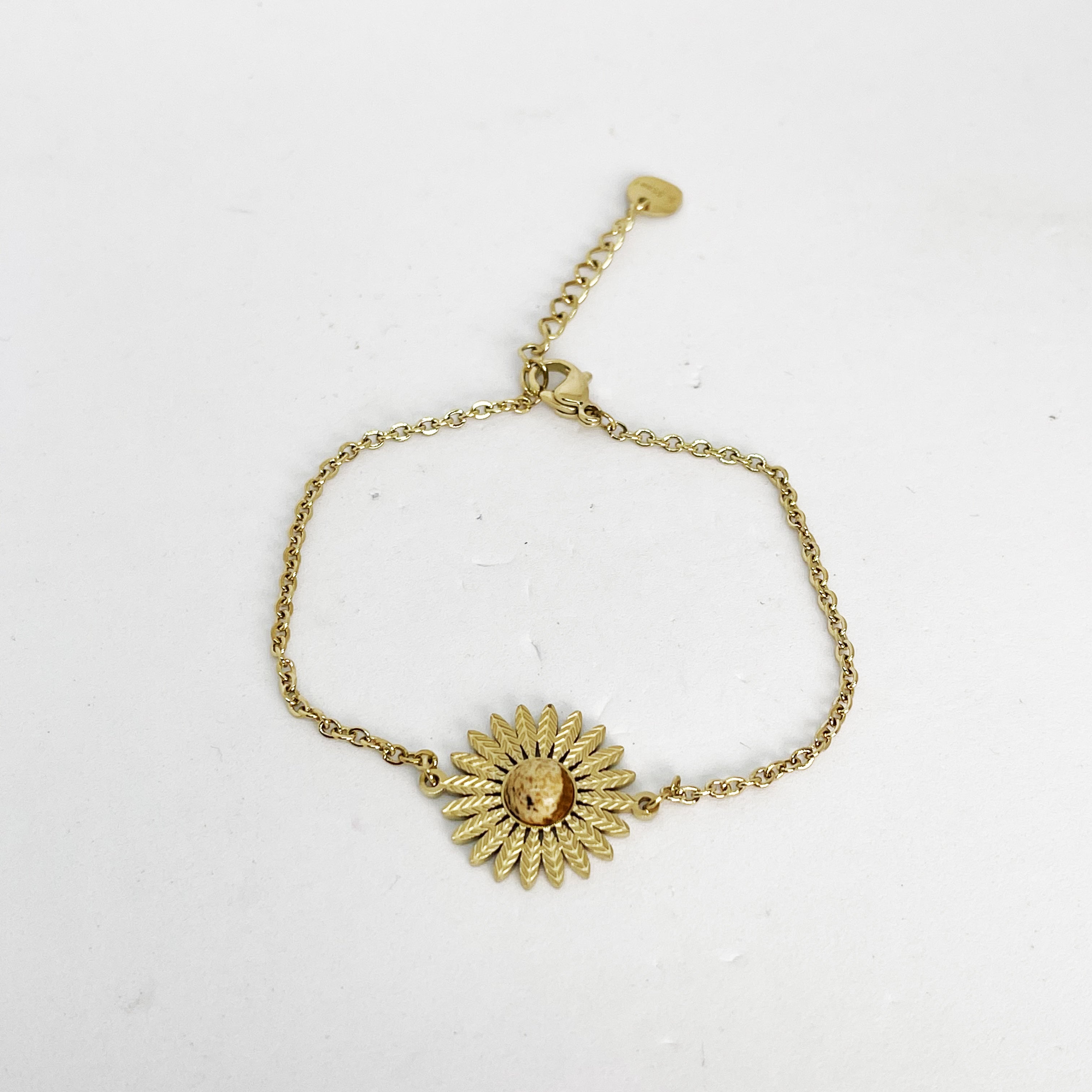 Bracelet Soleil Pierre Marron