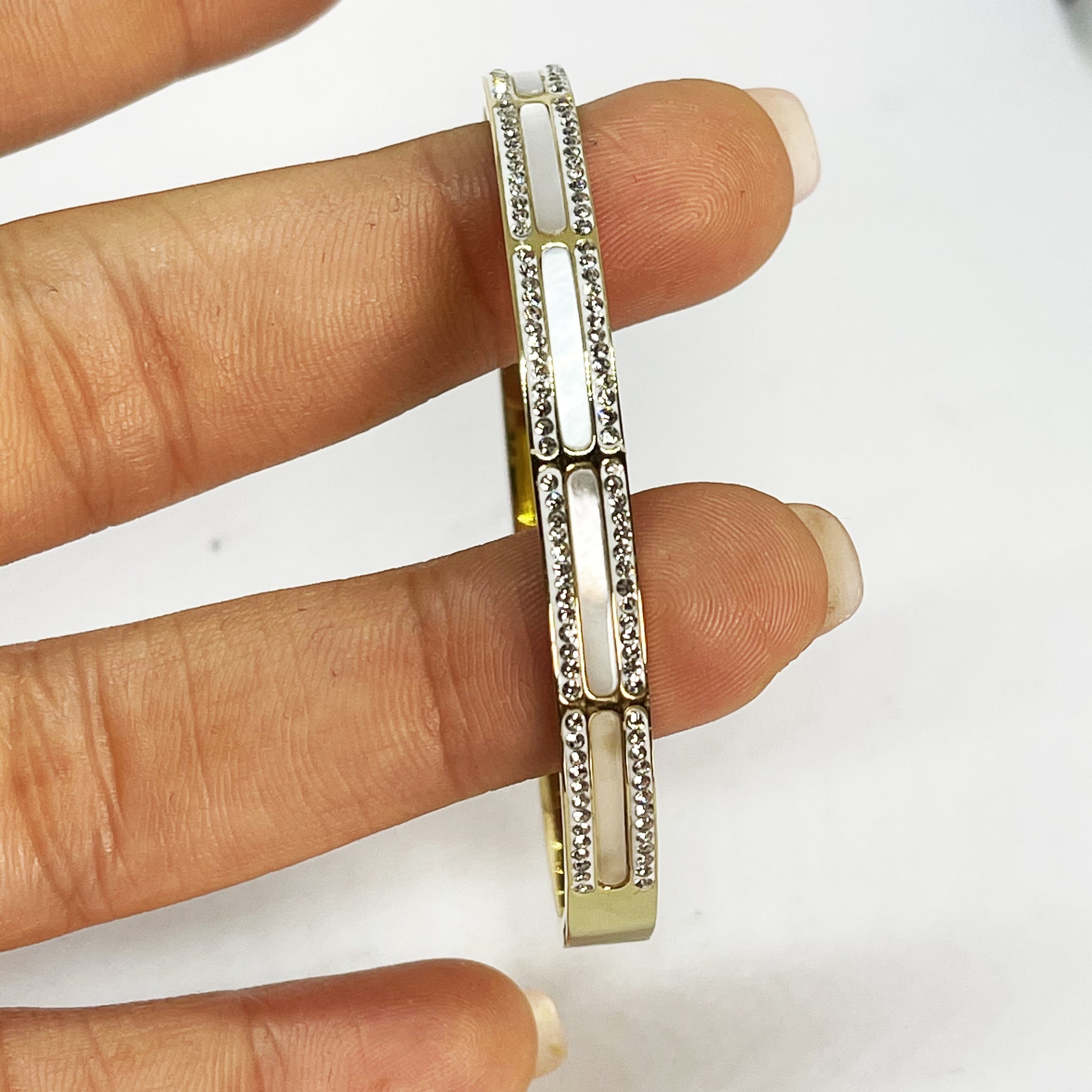 Bracelet Style Marbre Cristaux