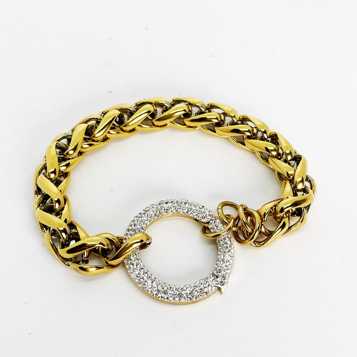 Bracelet Torsade Cercle Cristaux