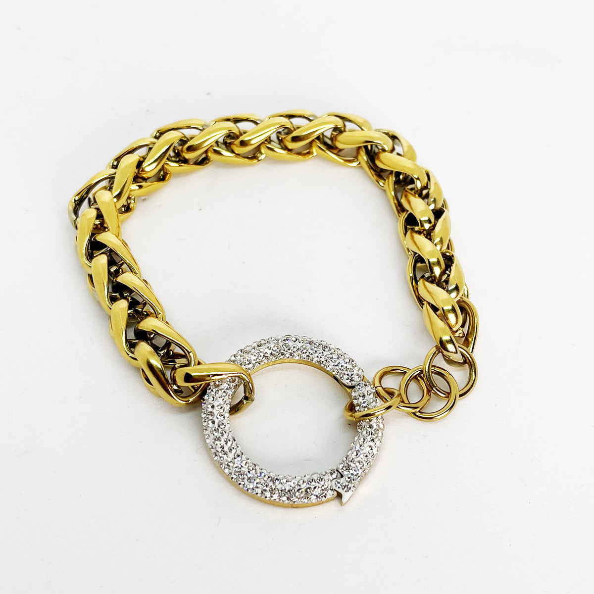 Bracelet Torsade Cercle Cristaux
