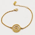 Bracelet Torsade Pendentif Multi Cercles Luxe