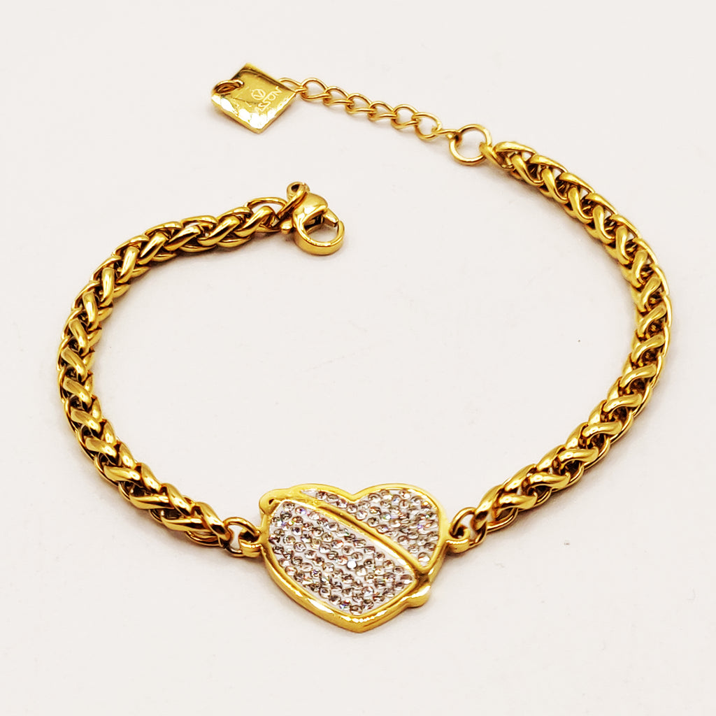 Bracelet Torsade Coeur Planète Luxe