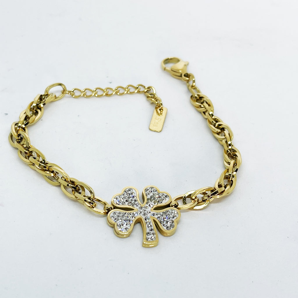 Bracelet Torsade Trèfle
