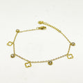 Bracelet Trèfles Creux et Cristaux