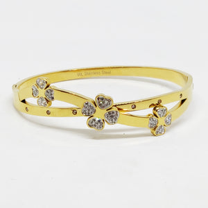 Bracelet Trèfles Cristaux Luxe