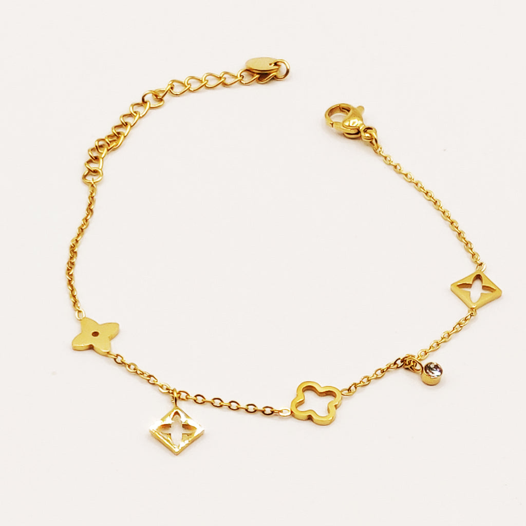 Bracelet Trèfles et Étoiles Creux Luxe