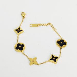 Bracelet Trèfles et Étoiles Luxe