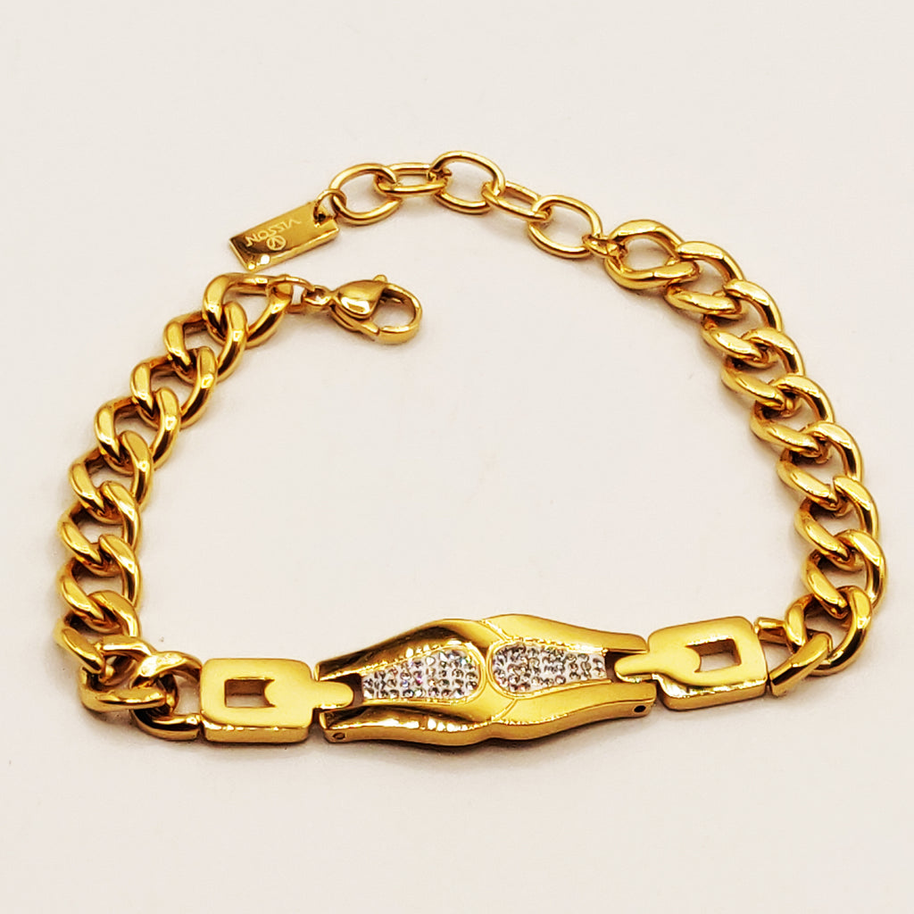 Bracelet Tresse Boucles Design Luxe