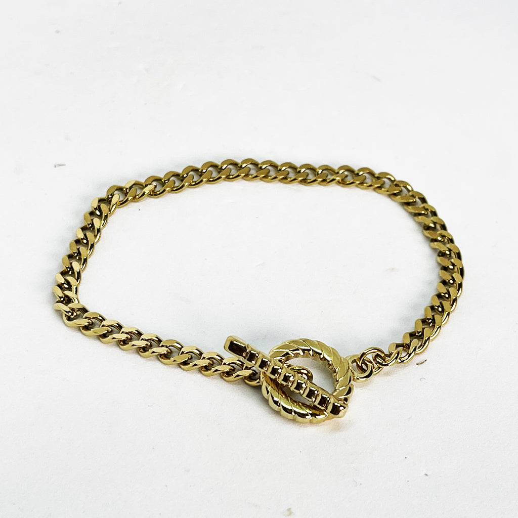 Bracelet Tresse Cercle et Barre Rayé