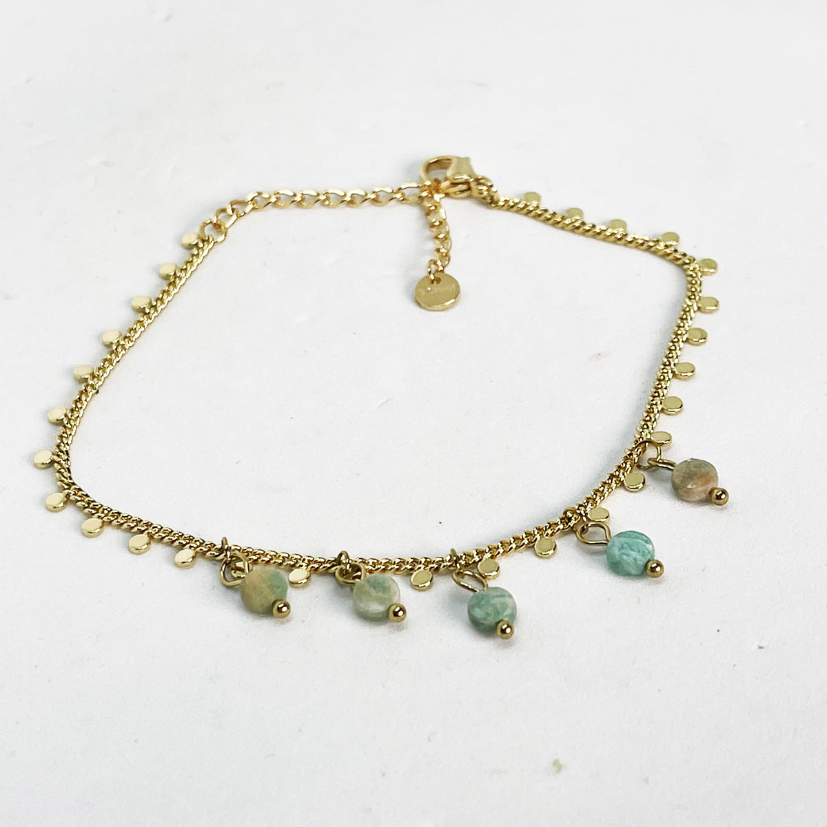 Bracelet Tresse Cercles et Perles Bleues