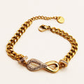 Bracelet Tresse Infinity Cristaux Luxe