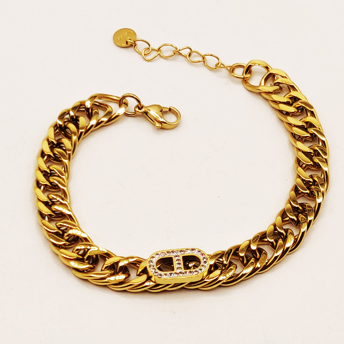 Bracelet Tresse Large ᗡD Cristaux Luxe