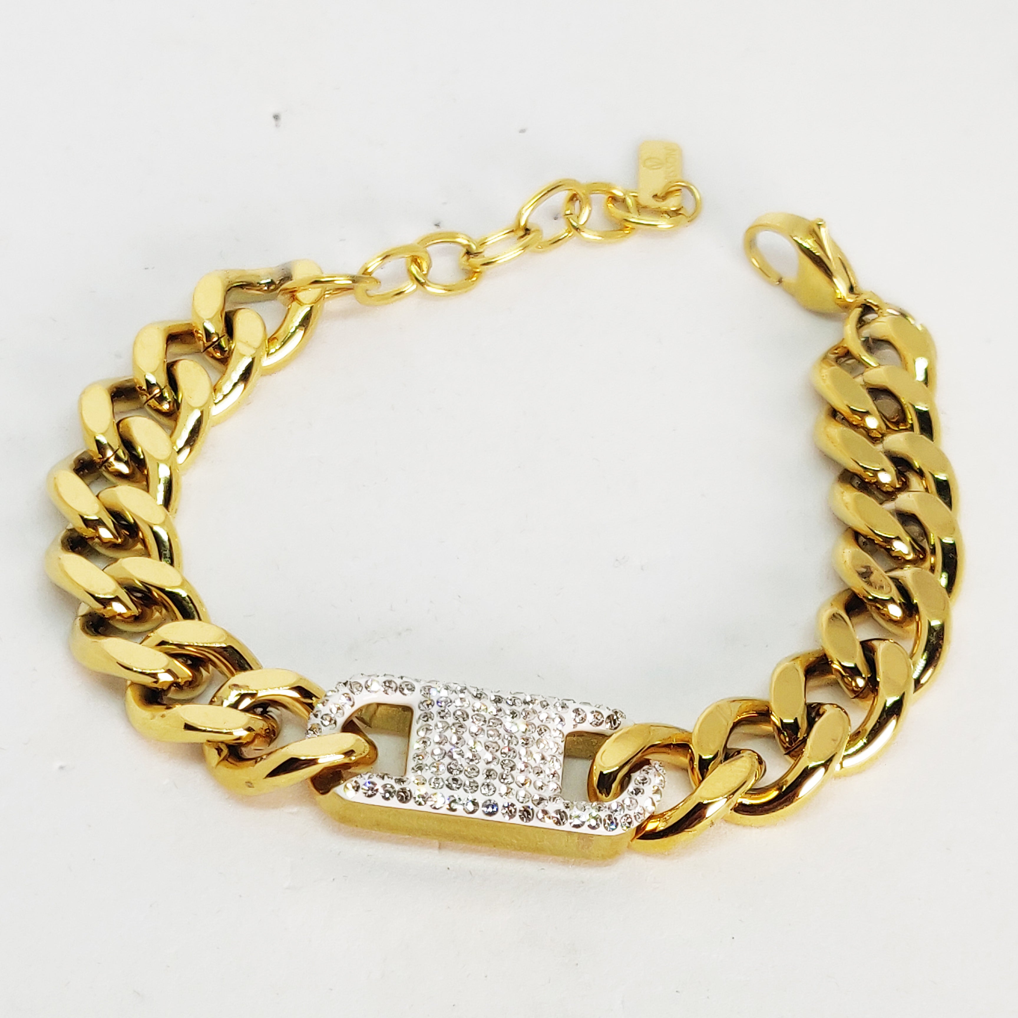 Bracelet Tresse Luxe Cristaux