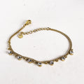 Bracelet Tresse Multi Cristaux et Perles Dorées