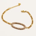 Bracelet Tresse Ovale Full Cristaux Luxe
