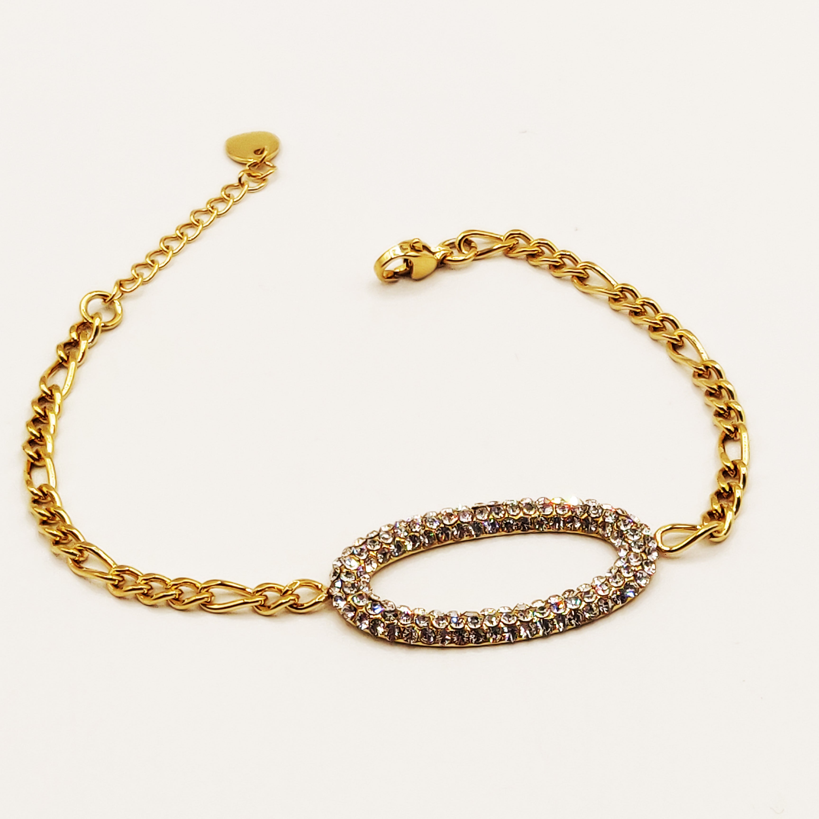 Bracelet Tresse Ovale Full Cristaux Luxe