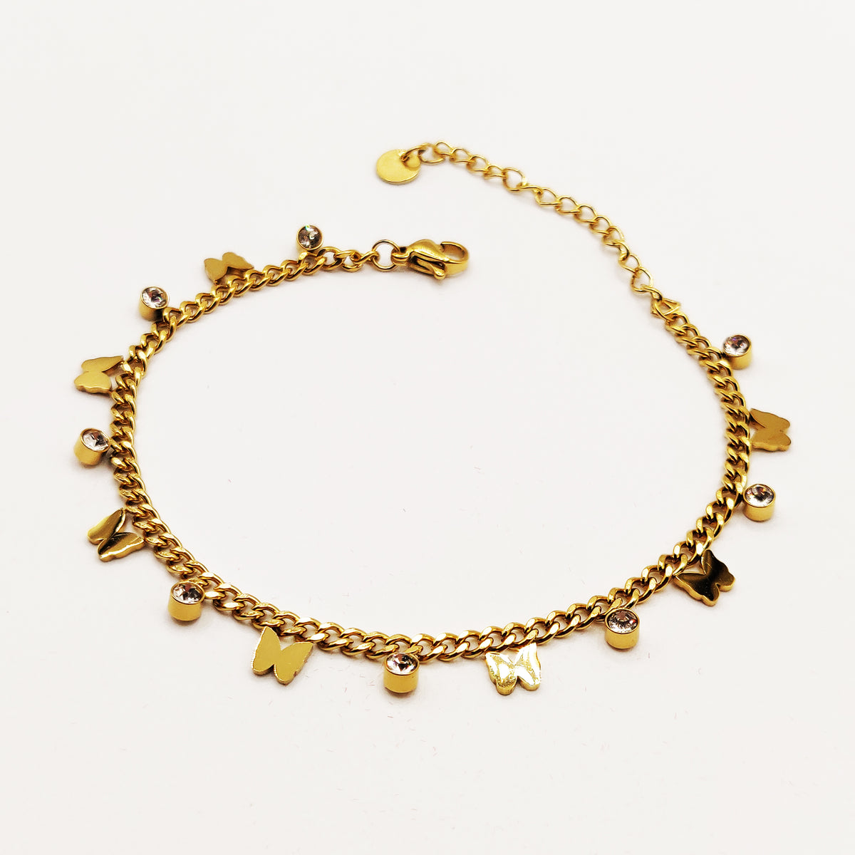 Bracelet Tresse Papillons et Cristaux