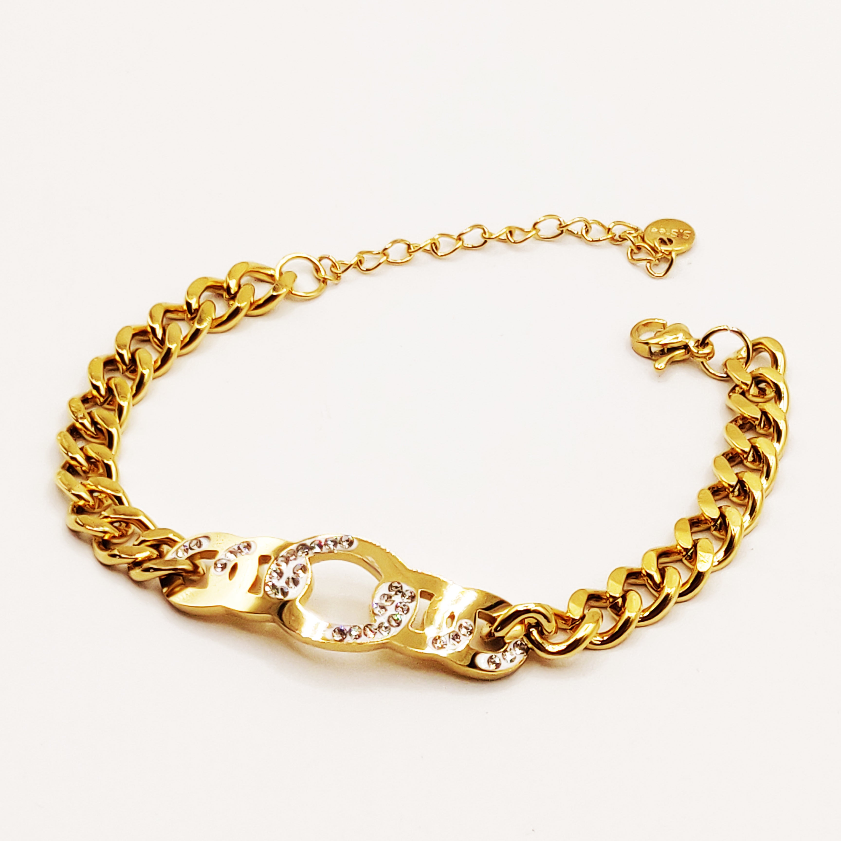 Bracelet Tresse pendentif Tresse Rigide Cristaux