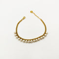 Bracelet Tresse Perles Blanches