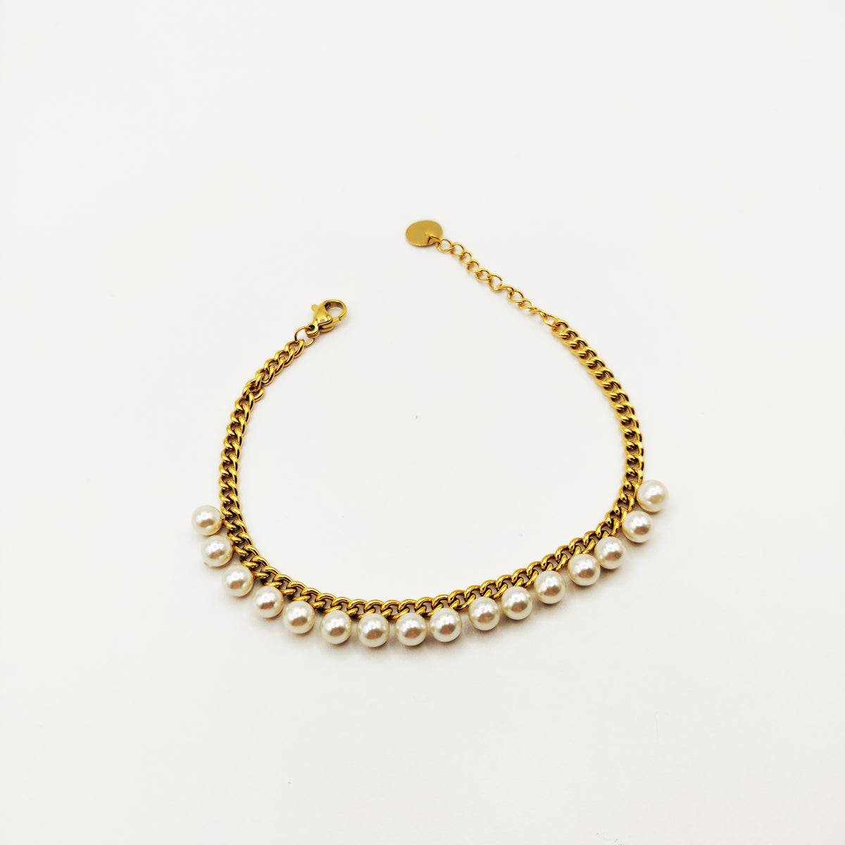 Collier Tresse Perles Blanches