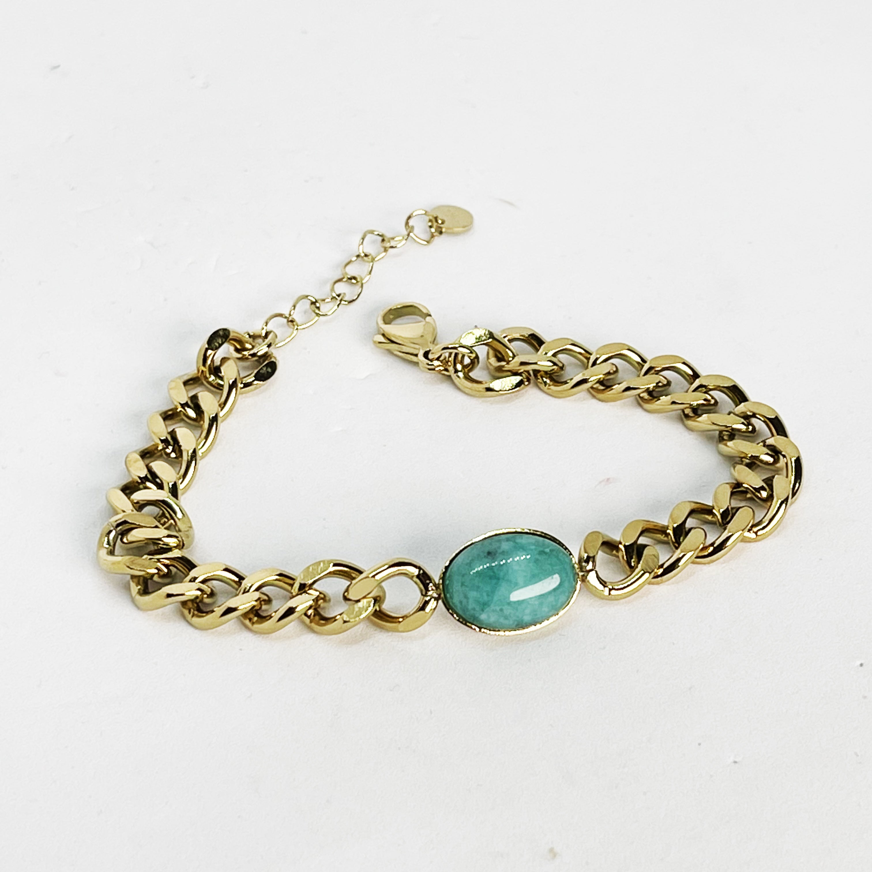 Bracelet Tresse Pierre Bleue