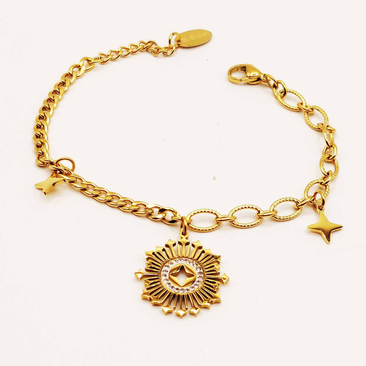 Bracelet Tresse Soleil En Étoiles Luxe