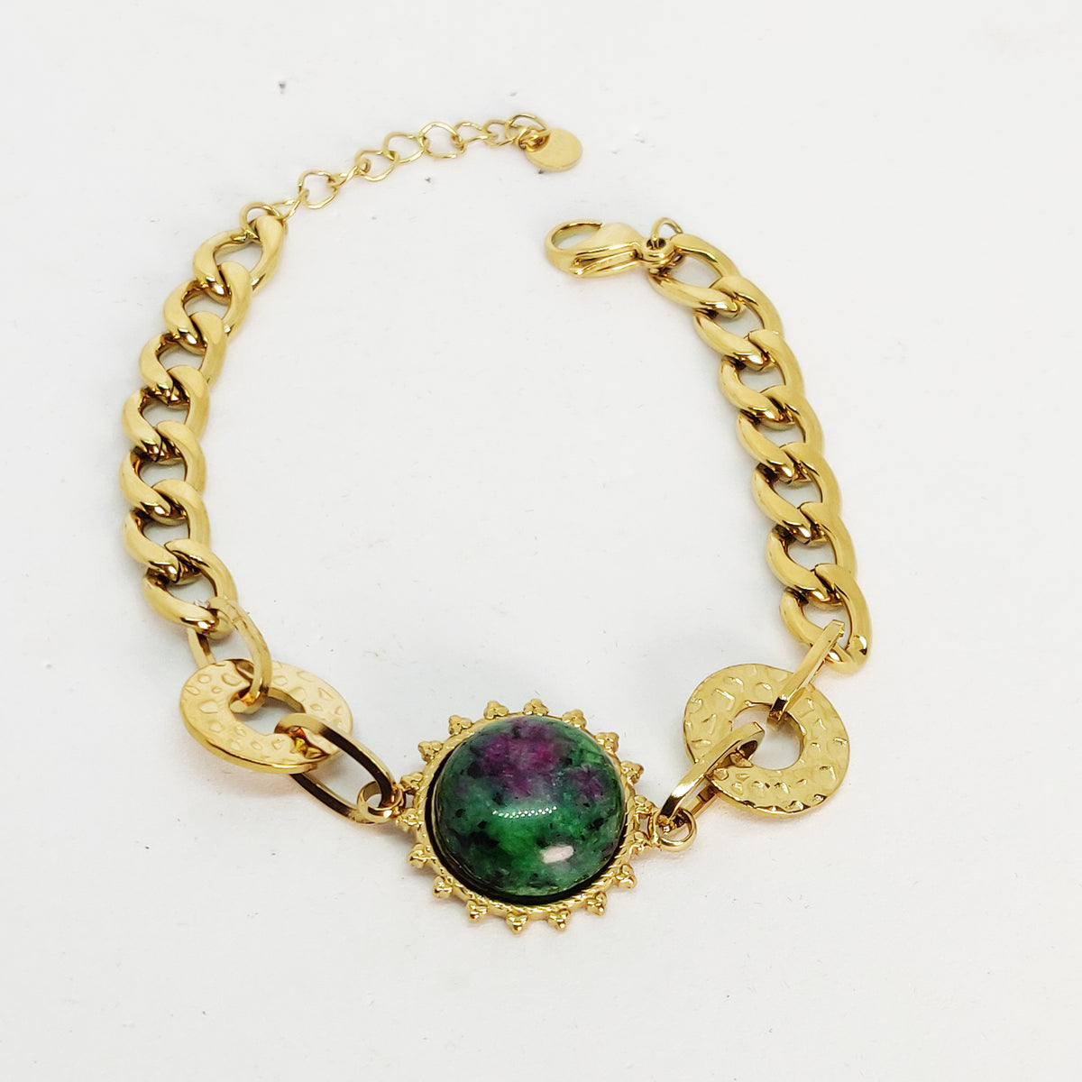Bracelet Tresse Soleil Vert