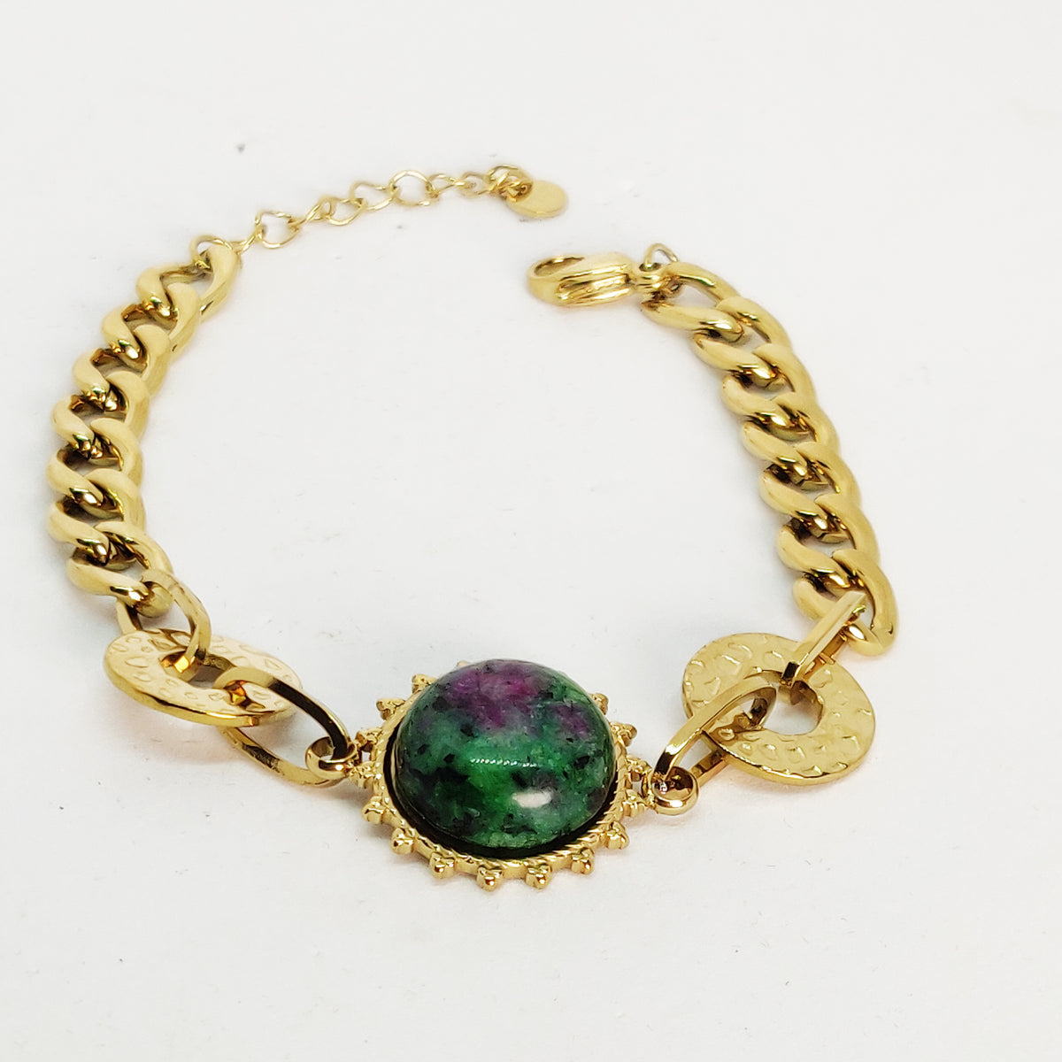 Bracelet Tresse Soleil Vert