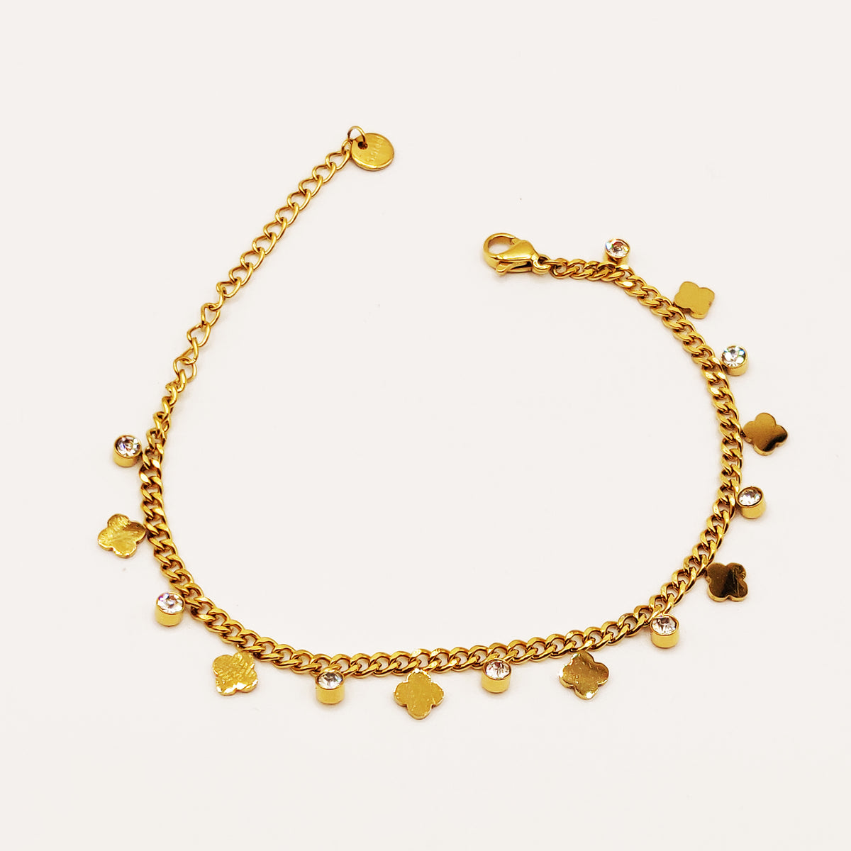 Bracelet Tresse Trèfles Cristaux