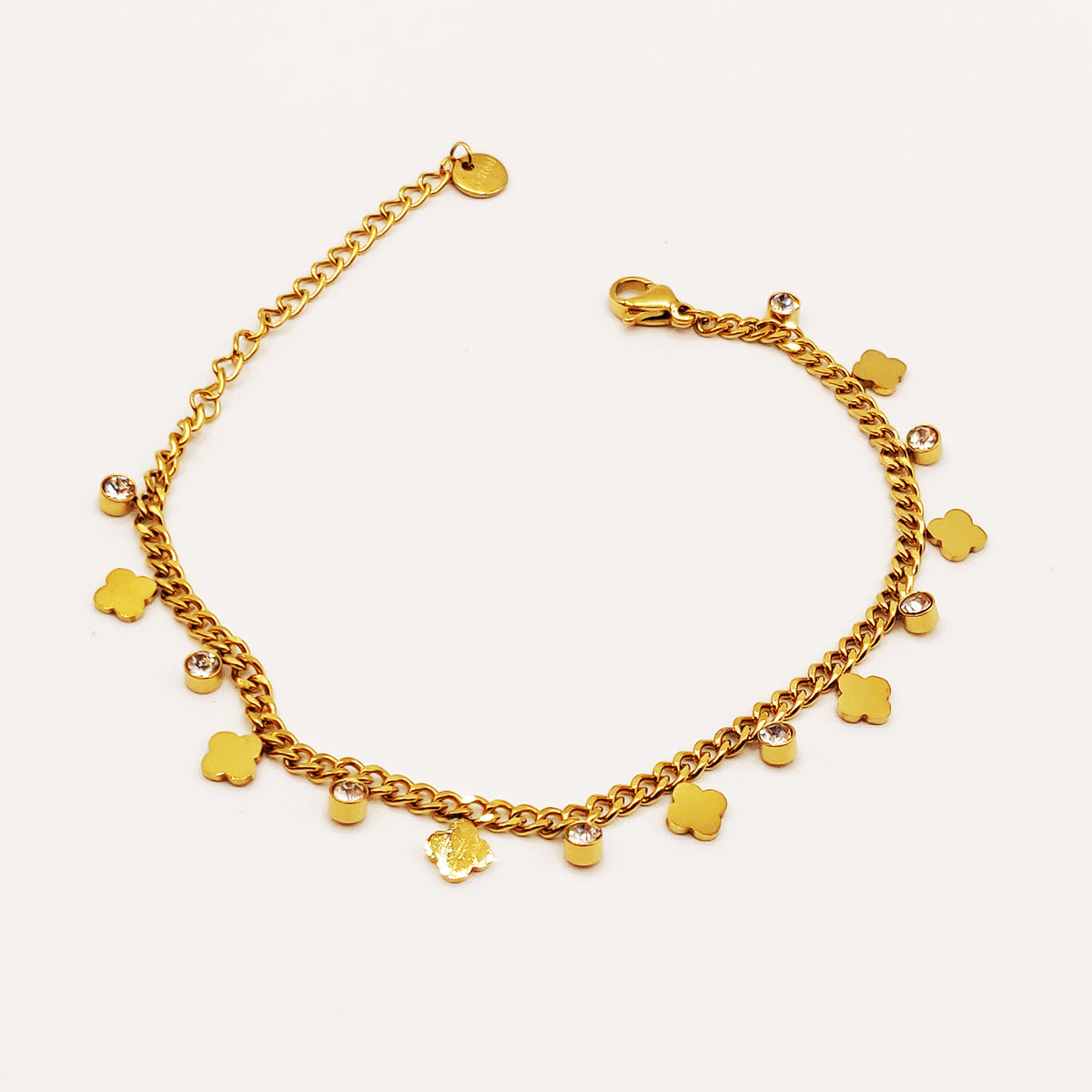 Bracelet Tresse Trèfles Cristaux