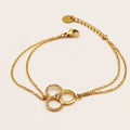 Bracelet Triple Cercles Cristaux Luxe