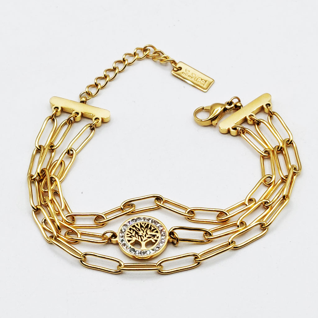 Bracelet Triple Chaînes Eden Luxe
