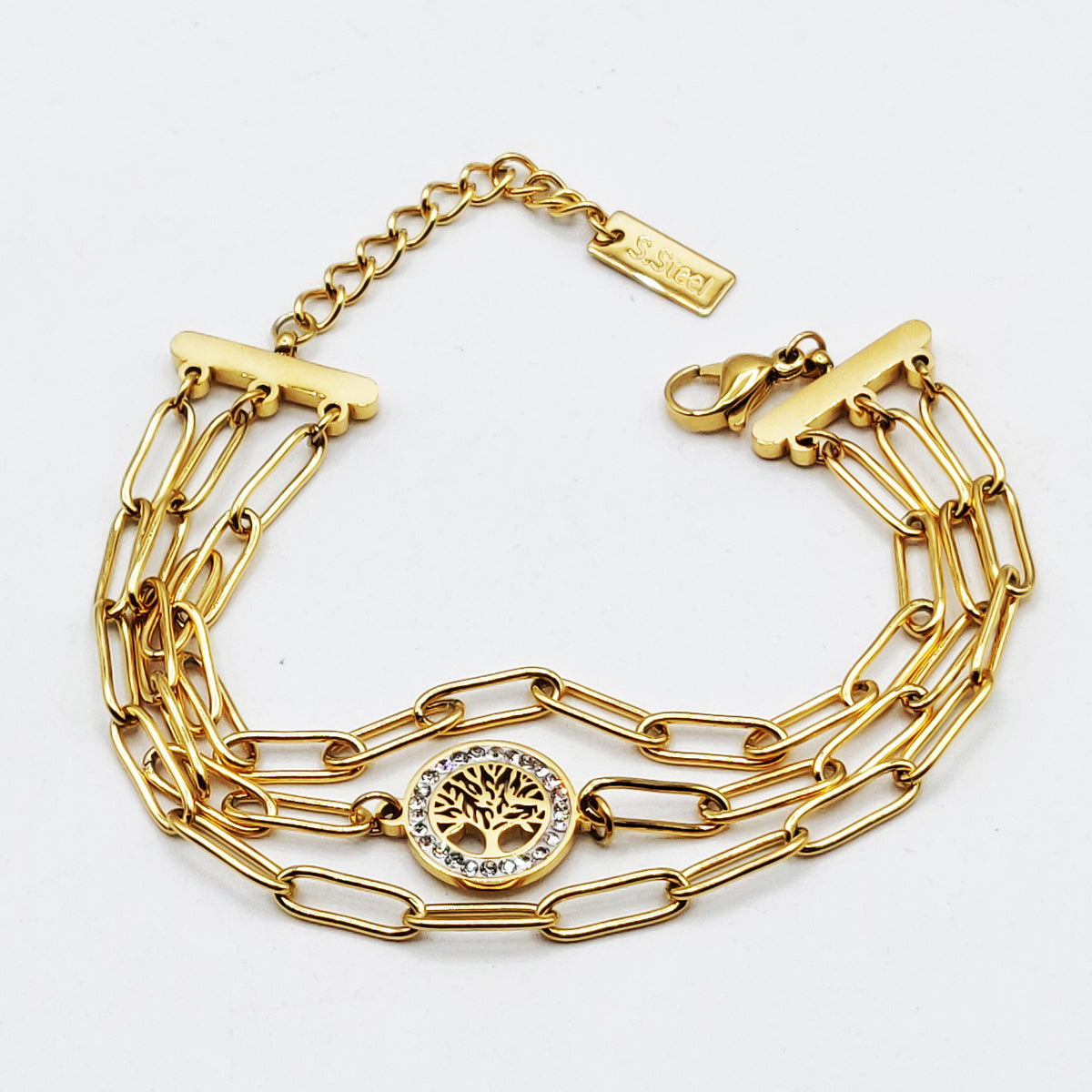 Bracelet Triple Chaînes Eden Luxe