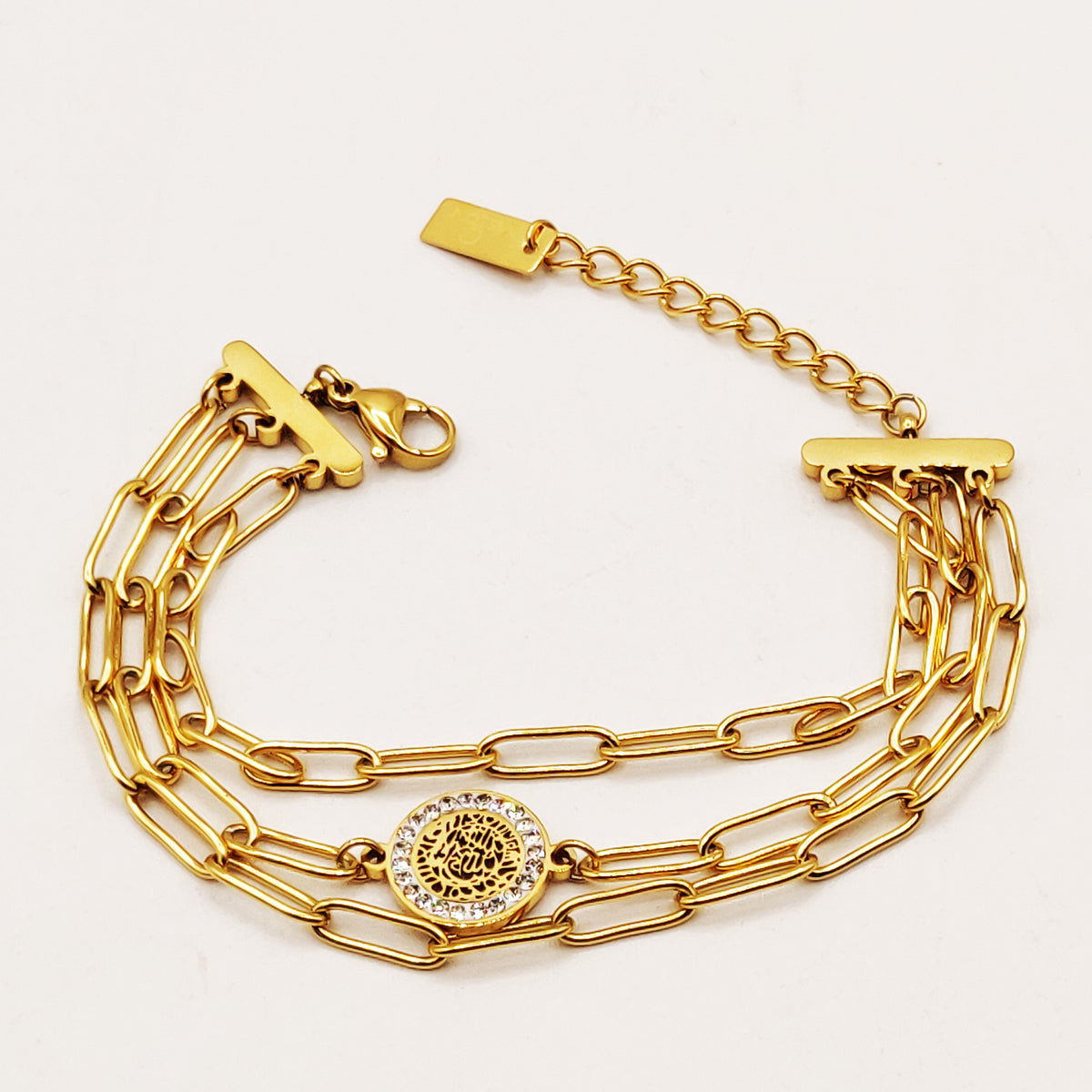 Bracelet Triple Chaînes Allah Luxe