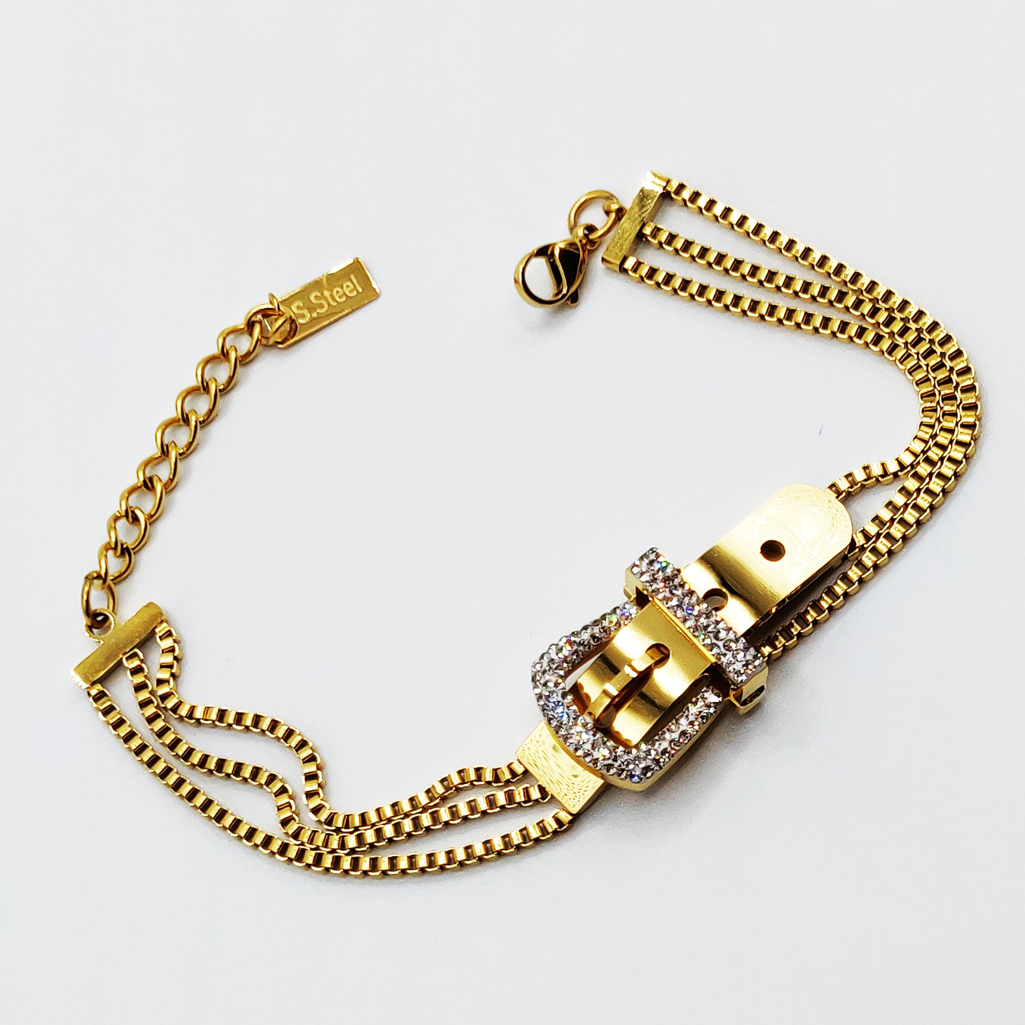 Bracelet Triple Lignes Ceinture Luxe