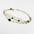 Bracelet Triple Perles Noires