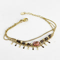 Bracelet Triple Pierre Rose