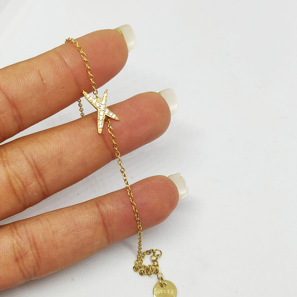 Bracelet X Cristaux Simple
