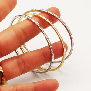 Trio de Bracelets Bicolores Tour Cristaux Luxe