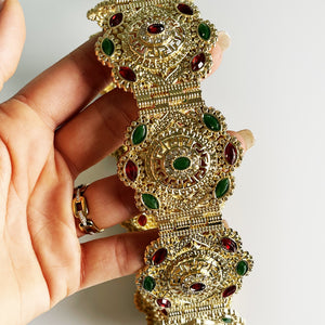 Ceinture 1410 Pierres Vertes et Rouges