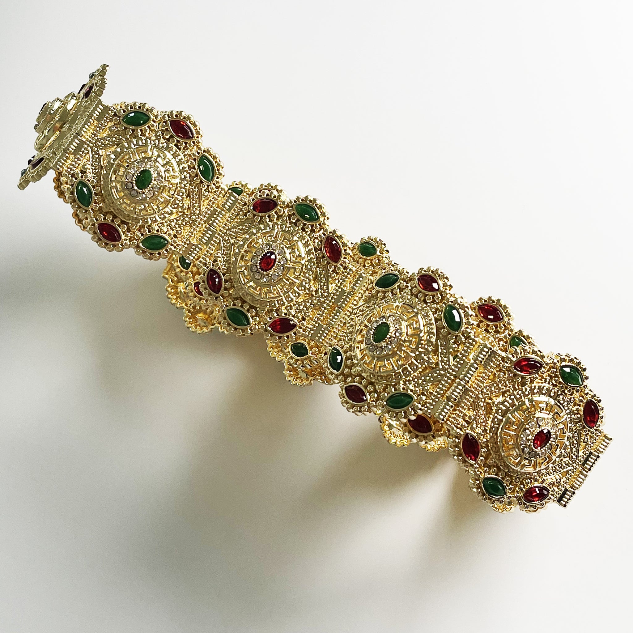 Ceinture 1410 Pierres Vertes et Rouges