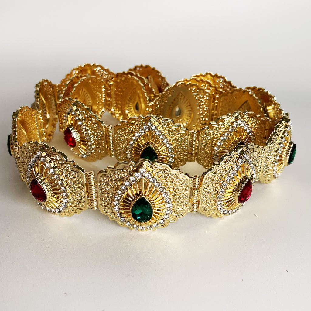 Ceinture 1524 Gouttes Rouges et Vertes
