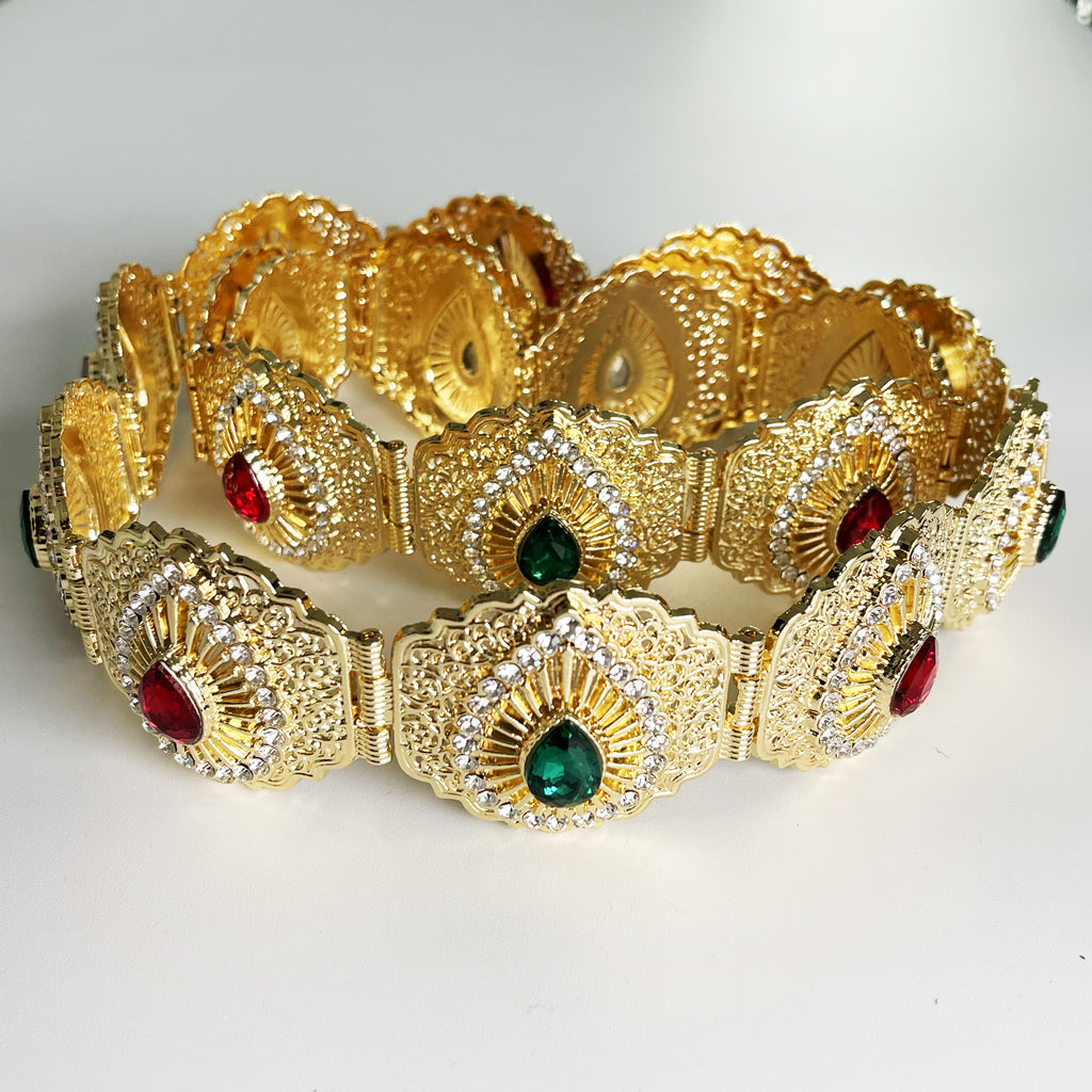Ceinture 1524 Gouttes Rouges et Vertes