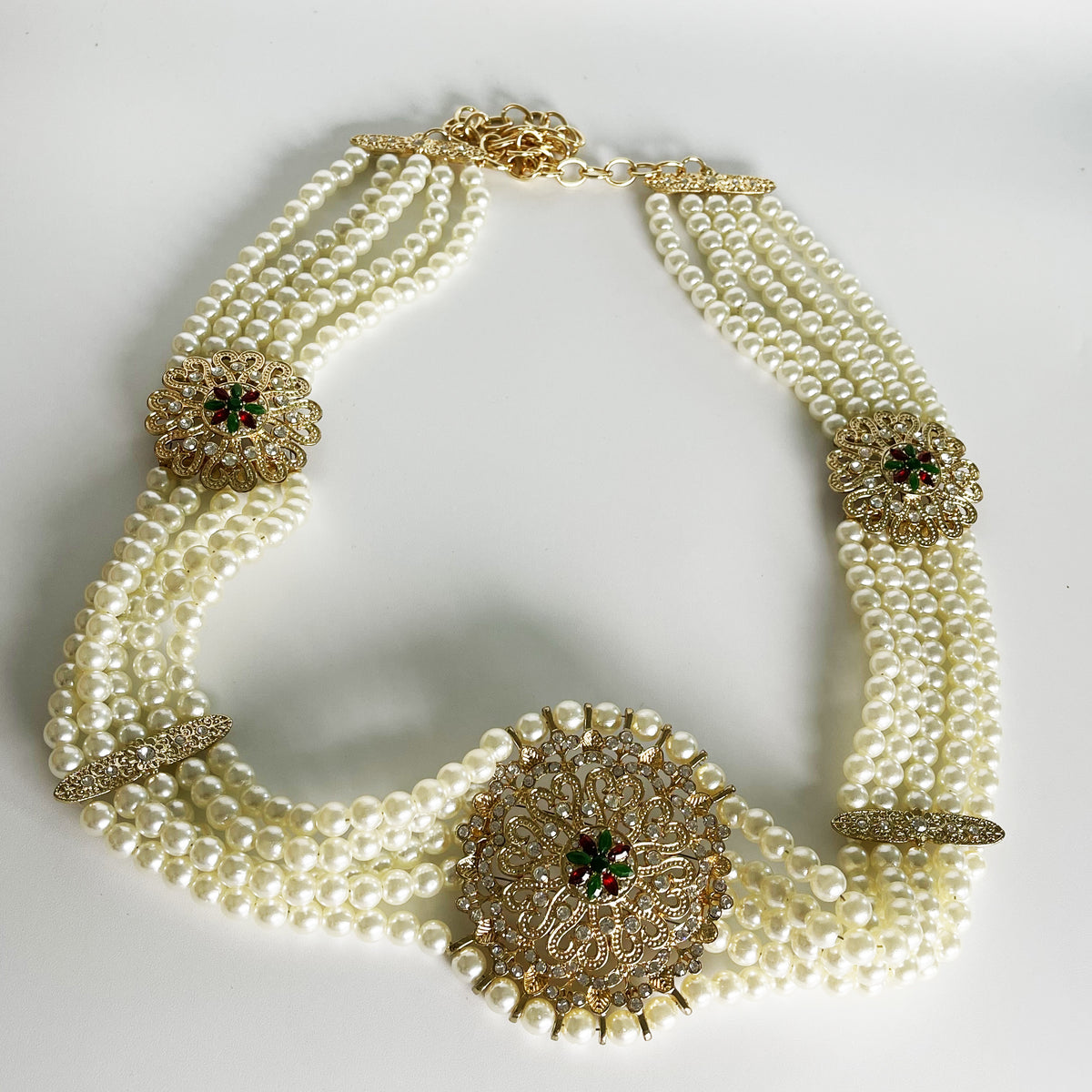 Ceinture Grandes Perles Blanches